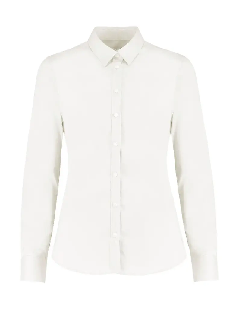 77711 - Women's Tailored Fit Stretch Oxford Shirt LS, white