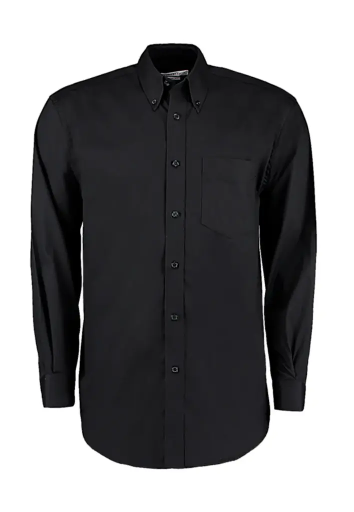 778_11_101_f-2018_01jpg - Hidalgo 77811 - Classic Fit Premium Oxford Shirt, black — productfoto 2