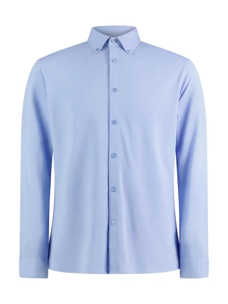 77911 - Tailored Fit Superwash® 60º Pique Shirt, light heather blue — productfoto 4