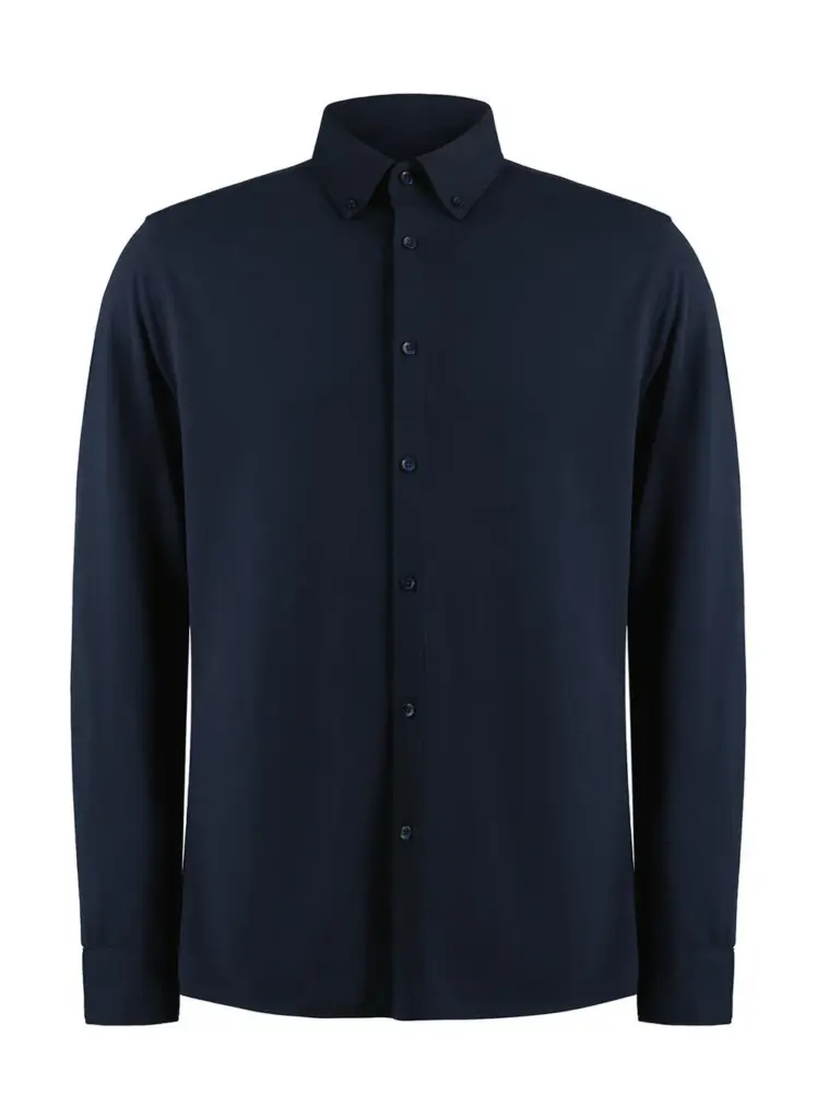 77911 - Tailored Fit Superwash® 60º Pique Shirt, navy — productfoto 3