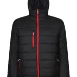 79117 - Men’s Navigate Thermal Hooded Jacket, black / classic red — productfoto 3