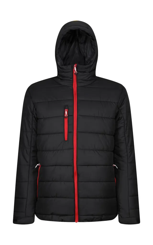 79117 - Men’s Navigate Thermal Hooded Jacket, black / classic red — productfoto 3