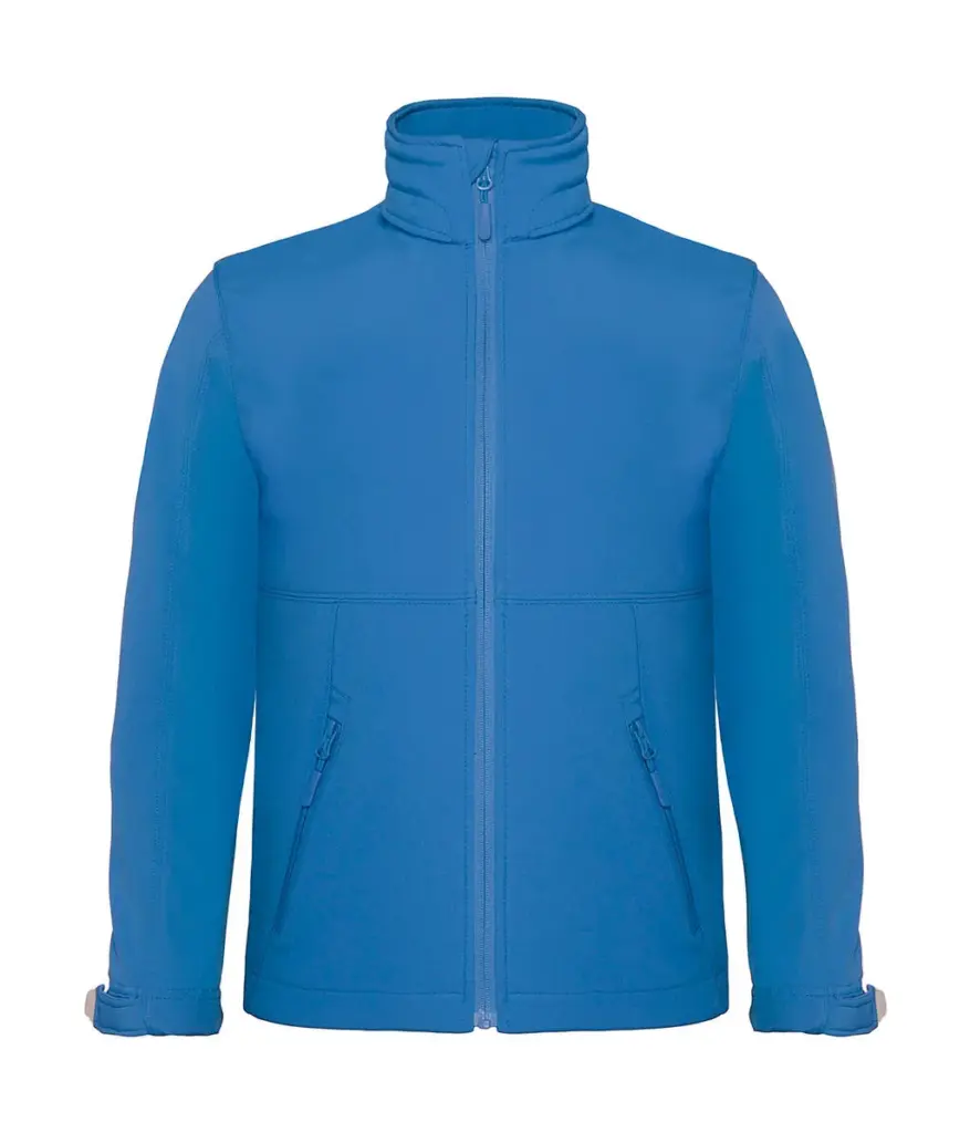 81042 - Hooded Softshell/kids, azur blue — productfoto 3