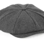 90269 - Heritage Bakerboy Cap, charcoal herringbone