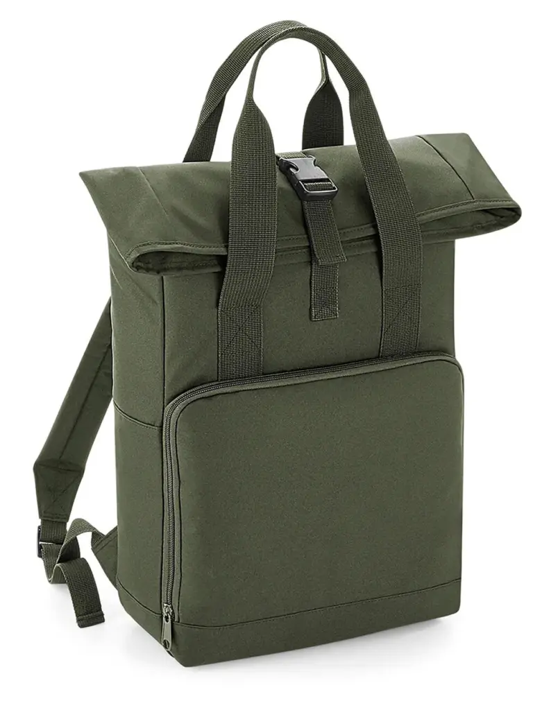 90329 - Twin Handle Roll-Top Backpack, olive green — productfoto 9