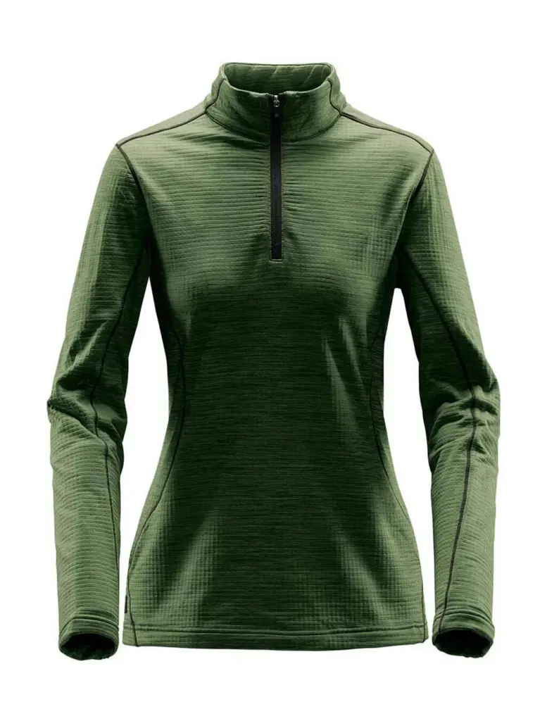90418 - Women's Base Thermal 1/4 Zip, earth green — productfoto 3