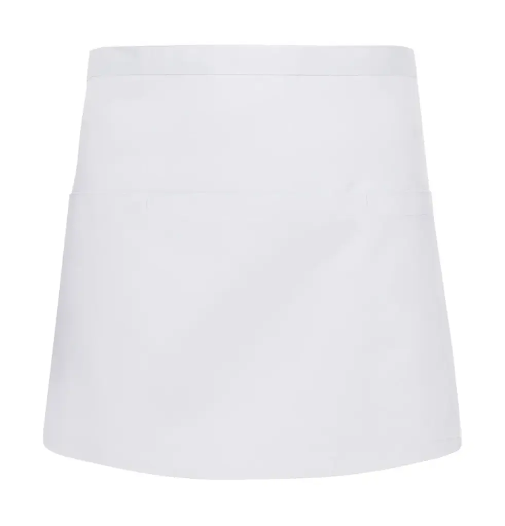 91167 - Waist Apron Basic with Pockets, white