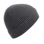 91369 - Engineered Knit Ribbed Beanie, graphite grey — productfoto 3