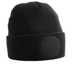 92269 - Circular Patch Beanie, black