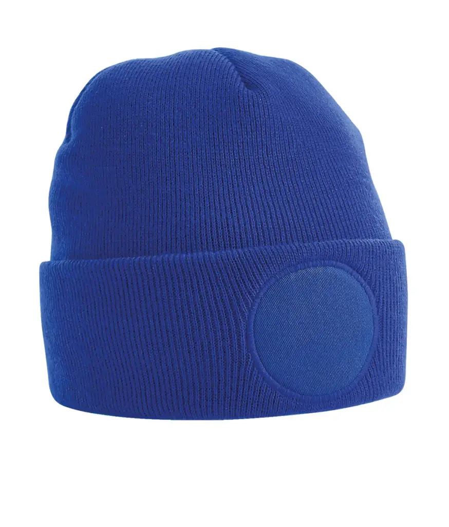 92269 - Circular Patch Beanie, bright royal — productfoto 4