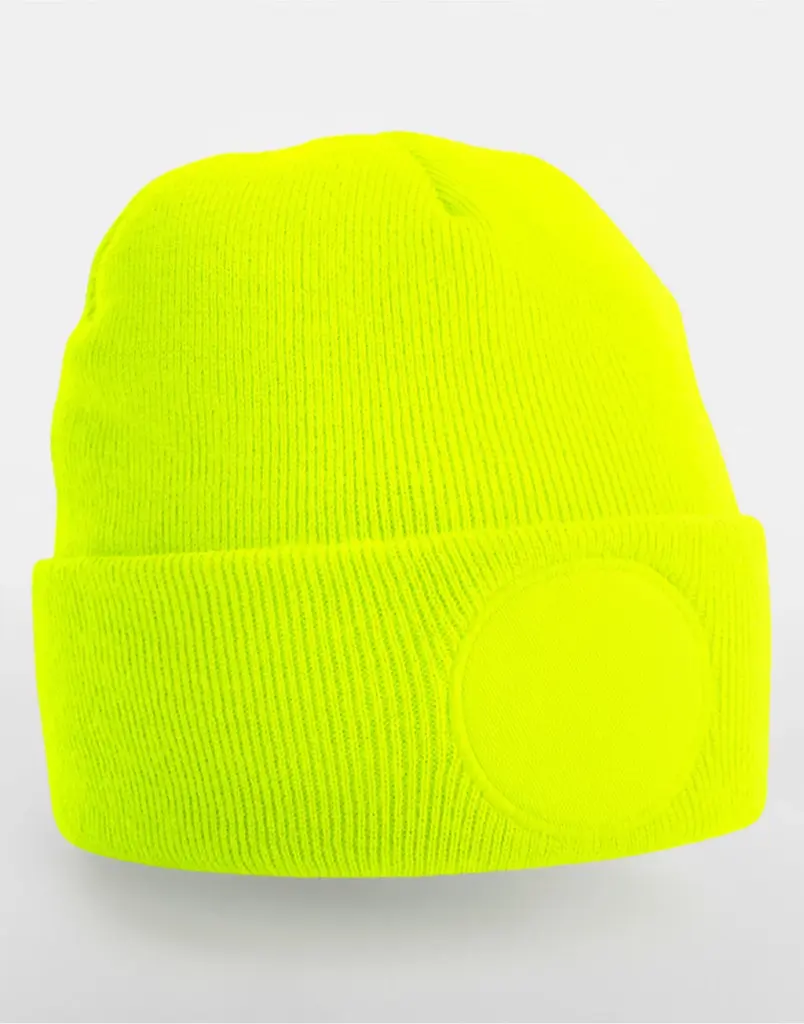 92269 - Circular Patch Beanie, fluorescent yellow — productfoto 6