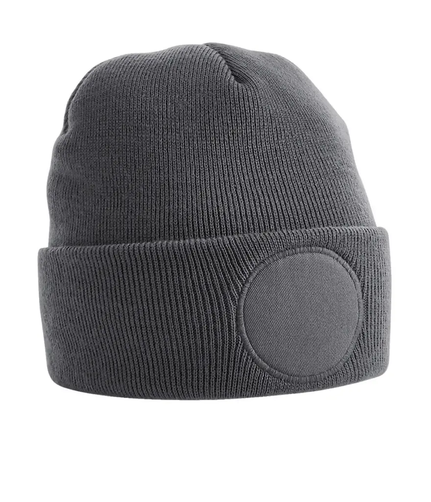 92269 - Circular Patch Beanie, graphite grey — productfoto 2