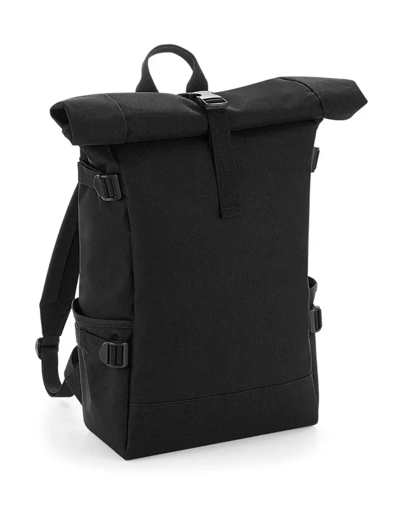 92629 - Block Roll-Top Backpack, black / black