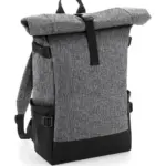 92629 - Block Roll-Top Backpack, grey marl/black — productfoto 2