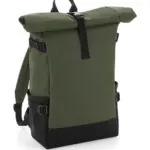 92629 - Block Roll-Top Backpack, olive green / black — productfoto 3