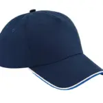 92869 - Authentic 5 Panel Cap - Piped Peak, french navy/bright royal/white — productfoto 7
