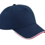 92869 - Authentic 5 Panel Cap - Piped Peak, french navy/classic red/white — productfoto 8