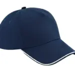 92869 - Authentic 5 Panel Cap - Piped Peak, french navy / white — productfoto 6