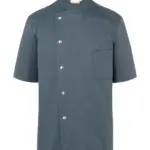 Kochsjacke Gustav Kurzarm mit Logo-Druck, Weiß — Produktfoto 3