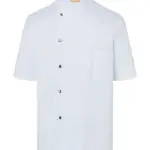 Kochsjacke Gustav Kurzarm mit Logo-Druck, Weiß