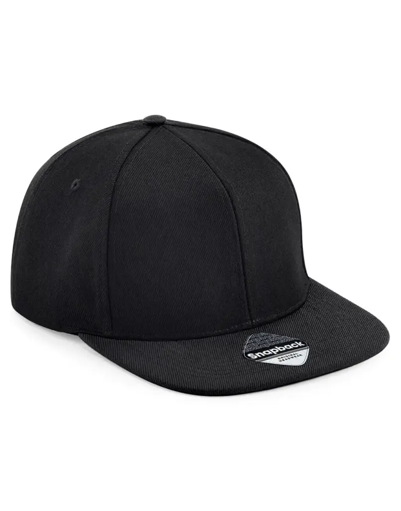 93569 - Original Flat Peak 6 Panel Snapback, black / black