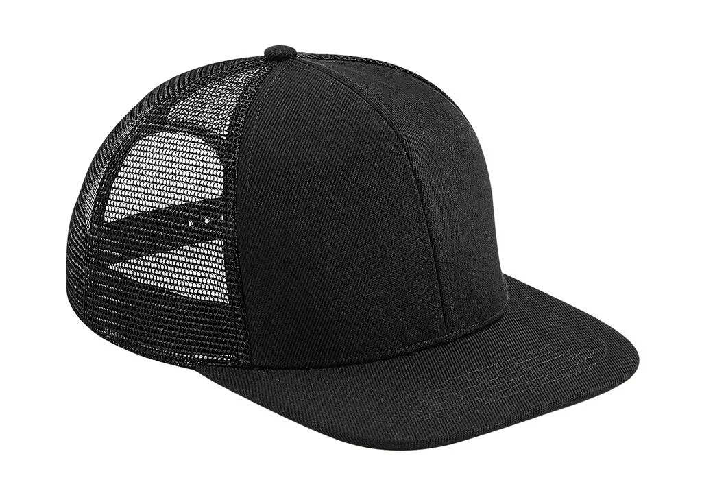 93669 - Original Flat Peak 6 Panel Trucker, black / black