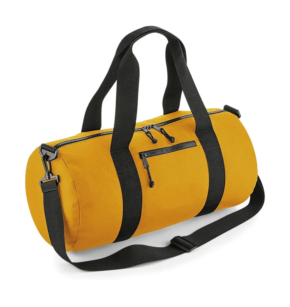 94029 - Recycled Barrel Bag, mustard — productfoto 4