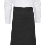 94159 - BERLIN Long Bistro Apron with Vent and Pocket, black — productfoto 2