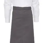 94159 - BERLIN Long Bistro Apron with Vent and Pocket, grey — productfoto 3