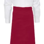 94159 - BERLIN Long Bistro Apron with Vent and Pocket, red — productfoto 6