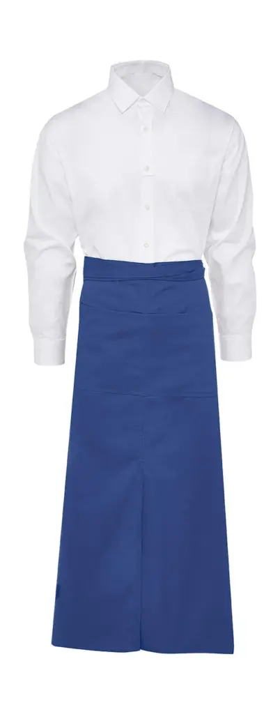 94159 - BERLIN Long Bistro Apron with Vent and Pocket, royal — productfoto 5