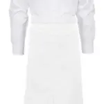 94159 - BERLIN Long Bistro Apron with Vent and Pocket, white