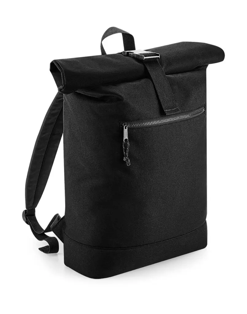 94229 - Recycled Roll-Top Backpack, black