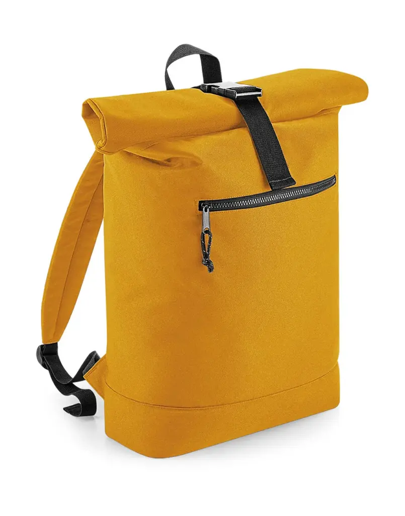 94229 - Recycled Roll-Top Backpack, mustard — productfoto 7