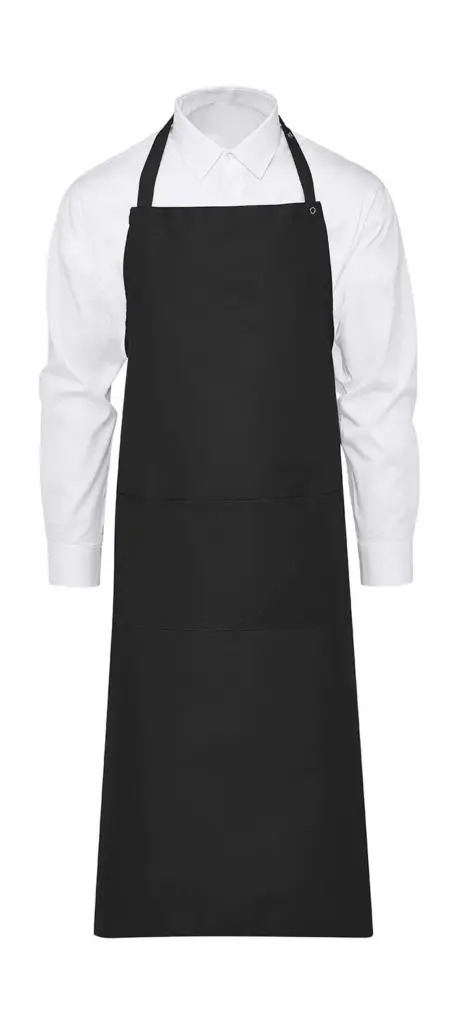 94559 - AMSTERDAM Bib Apron with Pocket, black — productfoto 3
