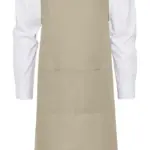 94559 - AMSTERDAM Bib Apron with Pocket, natural — productfoto 2