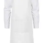 94559 - AMSTERDAM Bib Apron with Pocket, white