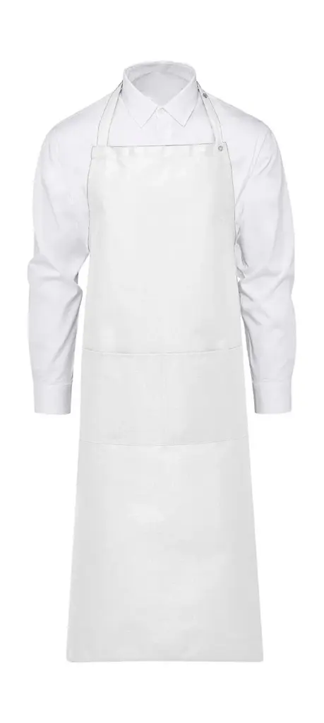 94559 - AMSTERDAM Bib Apron with Pocket, white