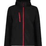 94817 - Venturer 3-Layer Hooded Softshell Jacket, black / red — productfoto 2
