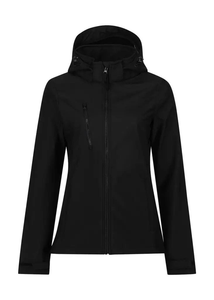 94917 - Women's Venturer 3-Layer Hooded Softshell Jacket, black