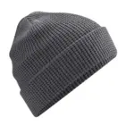 95269 - Organic Cotton Waffle Beanie, graphite grey — productfoto 2