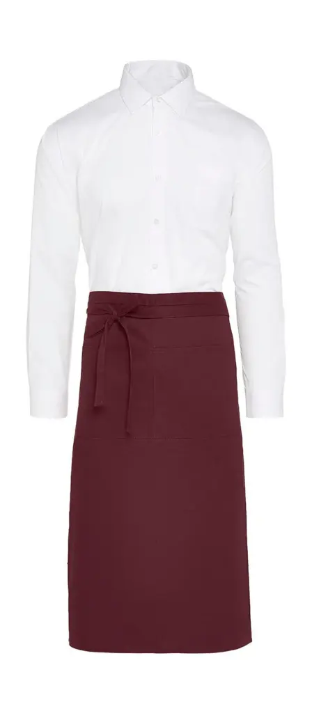 95759 - ROME - Medium length Bistro Apron with Pocket, burgundy — productfoto 7