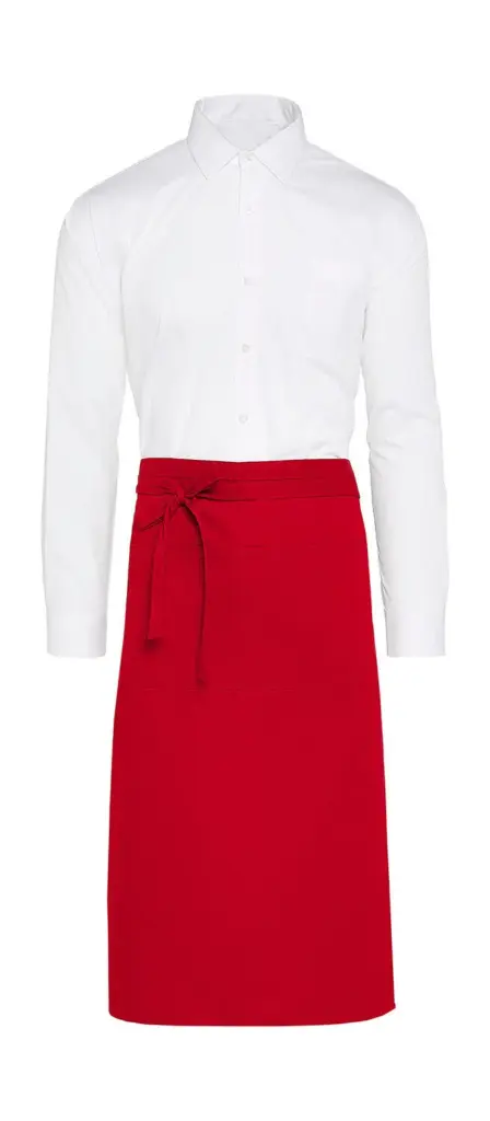 95759 - ROME - Medium length Bistro Apron with Pocket, red — productfoto 6