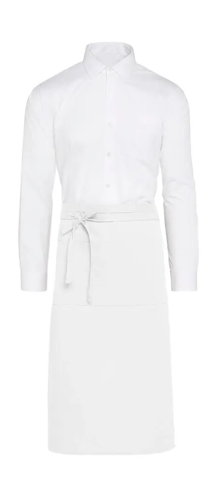 95759 - ROME - Medium length Bistro Apron with Pocket, white