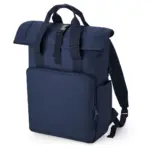 95929 - Recycled Twin Handle Roll-Top Laptop Backpack, navy dusk — productfoto 3