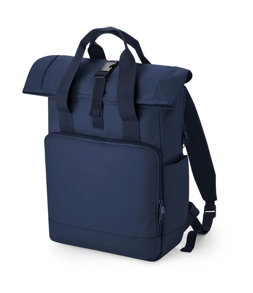 959_29_207_f-2022_01jpg - Hidalgo 95929 - Recycled Twin Handle Roll-Top Laptop Backpack, navy dusk — productfoto 3