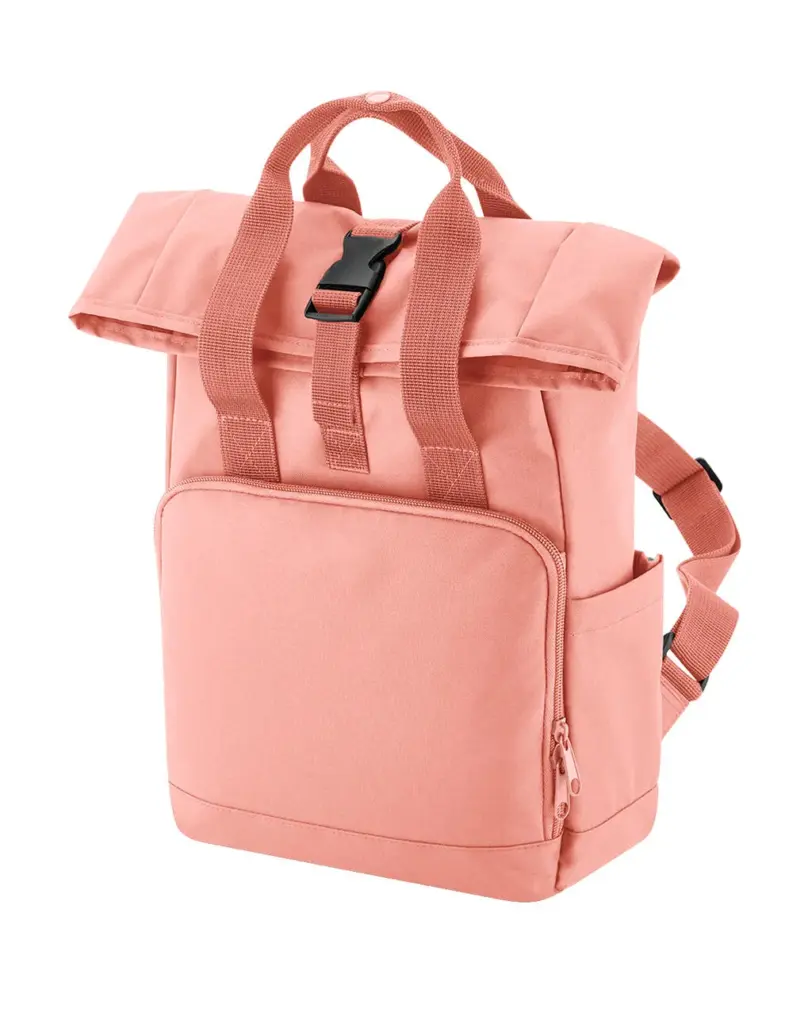 96029 - Recycled Mini Twin Handle Roll-Top Backpack, blush pink — productfoto 4