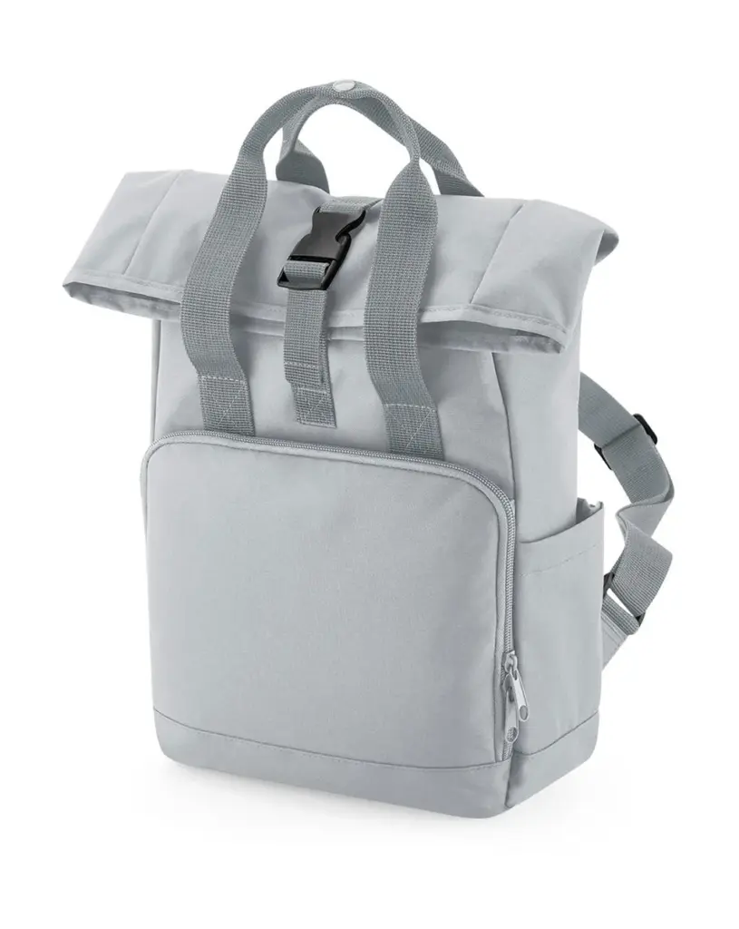 96029 - Recycled Mini Twin Handle Roll-Top Backpack, light grey — productfoto 2