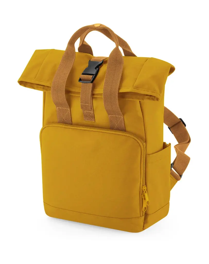96029 - Recycled Mini Twin Handle Roll-Top Backpack, mustard — productfoto 6