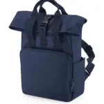 96029 - Recycled Mini Twin Handle Roll-Top Backpack, navy dusk — productfoto 3